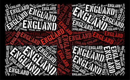 rosliothman (artist) - England national flag text graphic and arrangement concept on black background Foto de stock - Super Valor sin royalties y Suscripción, Código: 400-06084485