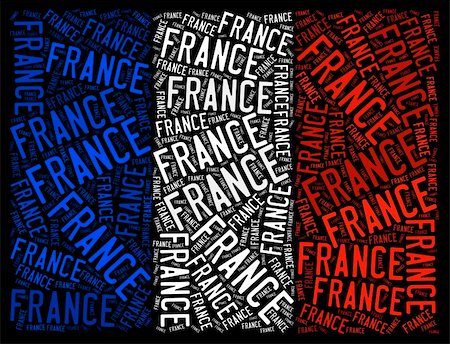 rosliothman (artist) - France national flag text graphic and arrangement concept on black background Foto de stock - Super Valor sin royalties y Suscripción, Código: 400-06084489