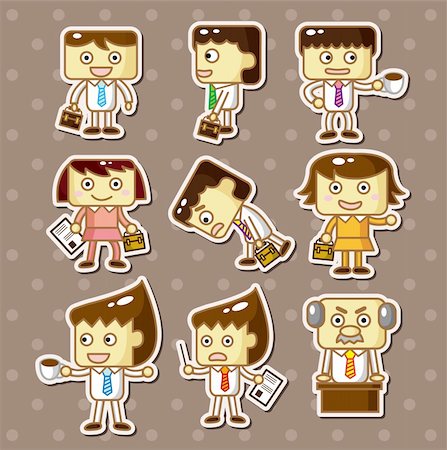 simsearch:400-04385642,k - office worker stickers Stock Photo - Budget Royalty-Free & Subscription, Code: 400-06084556