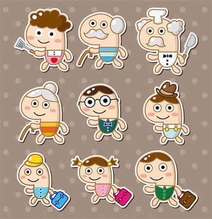 family stickers Stock Photo - Budget Royalty-Free & Subscription, Code: 400-06084558