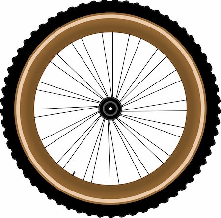 Front wheel of a mountain bike isolated on white background Stock Photo - Budget Royalty-Free & Subscription, Code: 400-06084834