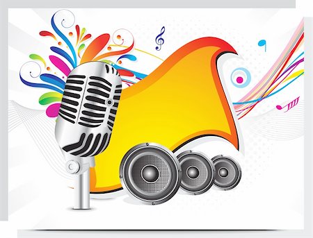 abstract colorful musical background vector illustration Stock Photo - Budget Royalty-Free & Subscription, Code: 400-06085078