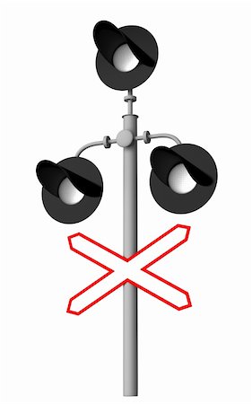 Railtraffic semaphore isolated on white (clipping path) Stock Photo - Budget Royalty-Free & Subscription, Code: 400-06085281