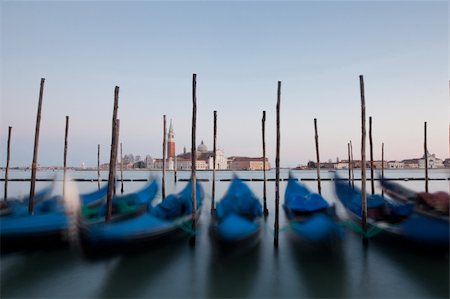 Motion blur gondola in san marco's square in venice, italy Stock Photo - Budget Royalty-Free & Subscription, Code: 400-06085659
