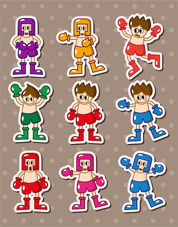 boxer stickers Stock Photo - Budget Royalty-Free & Subscription, Code: 400-06085997