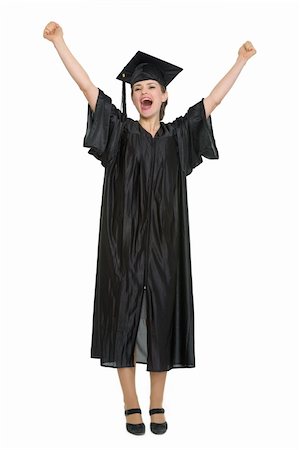 Happy female student celebrating graduation. HQ photo. Not oversharpened. Not oversaturated Stock Photo - Budget Royalty-Free & Subscription, Code: 400-06086303