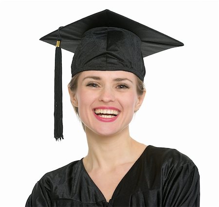 Portrait of smiling graduation student woman. HQ photo. Not oversharpened. Not oversaturated Stock Photo - Budget Royalty-Free & Subscription, Code: 400-06086315