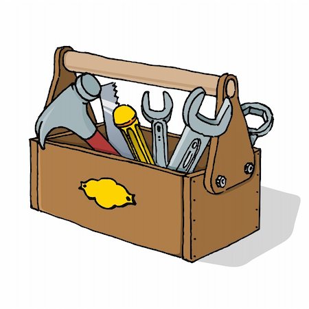 storage box icon - Scalable Vector Illustration of Equipment in Toolbox isolated on white background Stock Photo - Budget Royalty-Free & Subscription, Code: 400-06086574