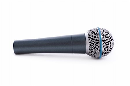 simsearch:400-04348398,k - close up shot of microphone isolated on white Fotografie stock - Microstock e Abbonamento, Codice: 400-06086887