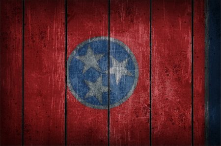 simsearch:400-08034320,k - tennessee flag on old wooden wound Stock Photo - Budget Royalty-Free & Subscription, Code: 400-06086923