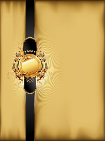 ornate golden frame, this illustration may be useful as designer work Stock Photo - Budget Royalty-Free & Subscription, Code: 400-06087548