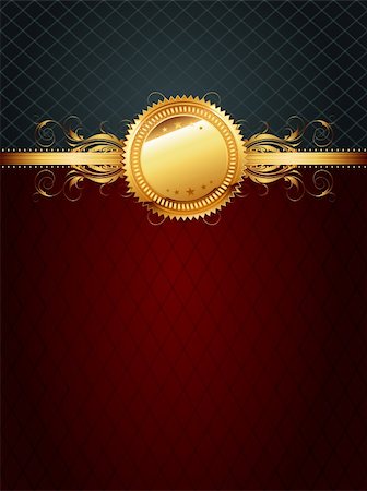 ornate golden frame, this illustration may be useful as designer work Stock Photo - Budget Royalty-Free & Subscription, Code: 400-06087554