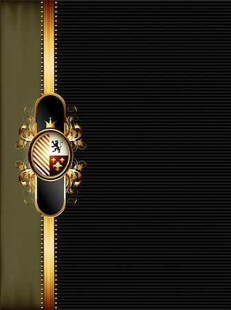 ornate golden frame, this illustration may be useful as designer work Stock Photo - Budget Royalty-Free & Subscription, Code: 400-06087553