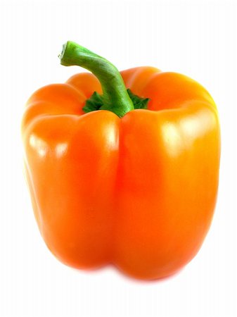 simsearch:400-07295971,k - Top view Orange bell pepper isolated on white background Stock Photo - Budget Royalty-Free & Subscription, Code: 400-06088150