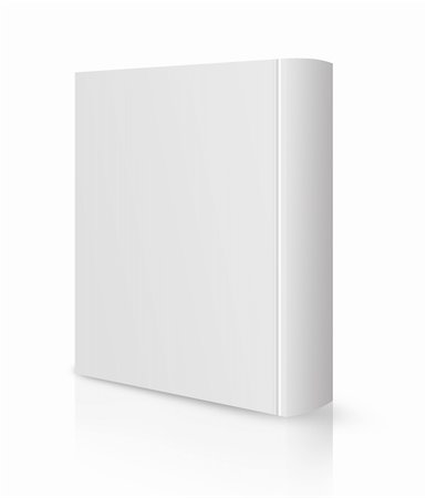 designsstock (artist) - front view of Blank book cover white . Fotografie stock - Microstock e Abbonamento, Codice: 400-06088166