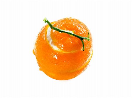 simsearch:400-07613620,k - Peel of an orange isolated on white background Stockbilder - Microstock & Abonnement, Bildnummer: 400-06088163