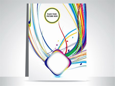 abstract borchure cover with wave vector illustration Stock Photo - Budget Royalty-Free & Subscription, Code: 400-06088359