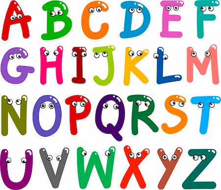 simsearch:400-07682435,k - illustration of funny Capital Letters Alphabet for education Photographie de stock - Aubaine LD & Abonnement, Code: 400-06088406