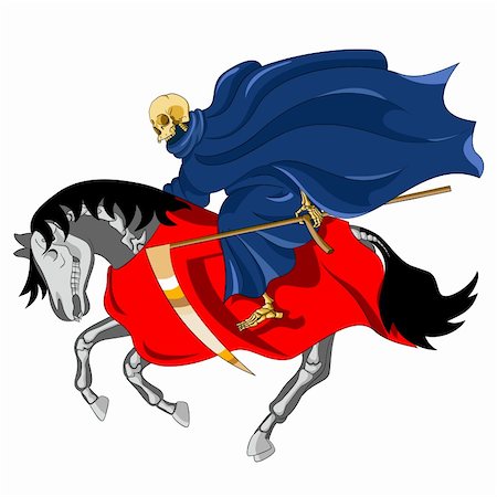 raincoat illustration - I looked, and behold a pale horse: and his name that sat on him was Death Stock Photo - Budget Royalty-Free & Subscription, Code: 400-06088883