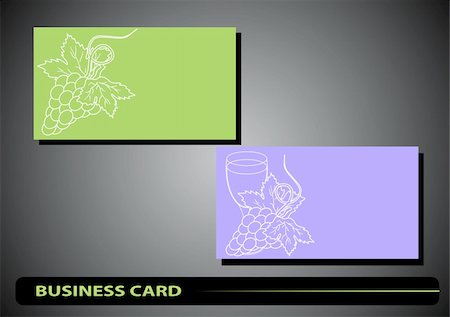 purple business background - business card with a silhouette of grapes and a glass of wine on a colored background Stock Photo - Budget Royalty-Free & Subscription, Code: 400-06089258