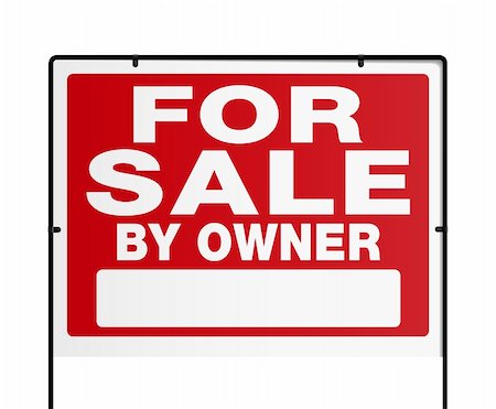 Red blank billboard "for sale by owner" for real estate concept Stock Photo - Budget Royalty-Free & Subscription, Code: 400-06089402