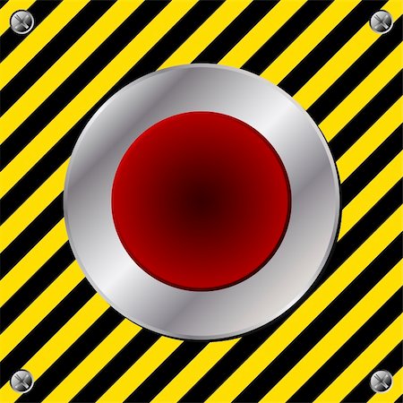 pnog (artist) - Red alert button over yellow and black surface Foto de stock - Super Valor sin royalties y Suscripción, Código: 400-06080154