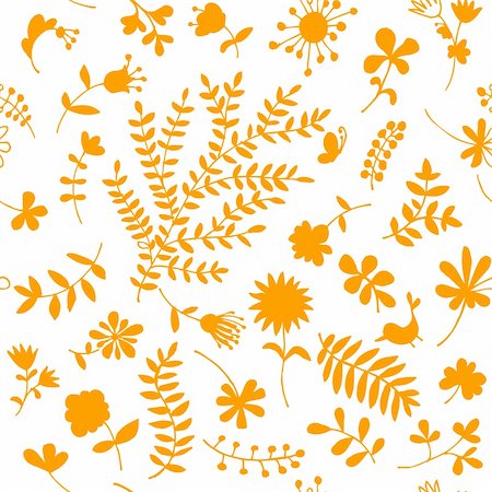 simsearch:400-04242338,k - Floral ornament sketch, seamless background for your design Photographie de stock - Aubaine LD & Abonnement, Code: 400-06080208