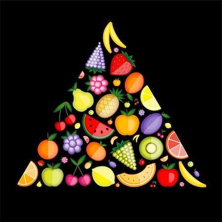 simsearch:400-08165814,k - Fruit pyramid for your design Stockbilder - Microstock & Abonnement, Bildnummer: 400-06080212