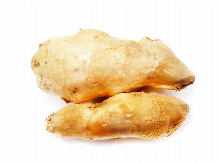 simsearch:400-04134733,k - Fresh Ginger root on a white background Foto de stock - Royalty-Free Super Valor e Assinatura, Número: 400-06080278