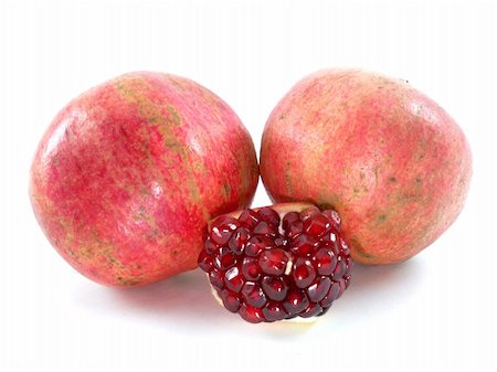 subtropical - pomegranate and its part. Isolated on a white background. Stock Photo - Budget Royalty-Free & Subscription, Code: 400-06080289