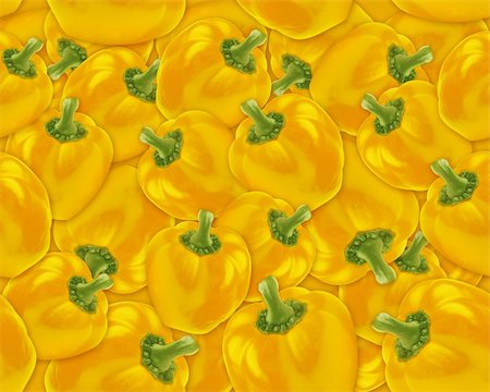 simsearch:400-07295971,k - Seamless Background of Fresh yellow bell pepper Stock Photo - Budget Royalty-Free & Subscription, Code: 400-06080296
