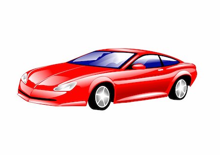 simsearch:400-03907820,k - An illustration of a red sports car Stock Photo - Budget Royalty-Free & Subscription, Code: 400-06080826