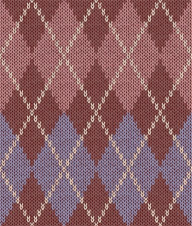 Style Seamless Pink Brown Blue Color Knitted Pattern Stock Photo - Budget Royalty-Free & Subscription, Code: 400-06081163