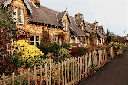 Beautiful, old, traditional Scottish houses Foto de stock - Royalty-Free Super Valor e Assinatura, Número: 400-06081291