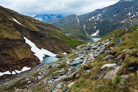 Summer Alps mountain (view from Grossglockner High Alpine Road) Stockbilder - Microstock & Abonnement, Bildnummer: 400-06081362