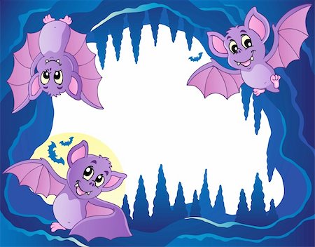 Bats theme image 3 - vector illustration. Stock Photo - Budget Royalty-Free & Subscription, Code: 400-06081425