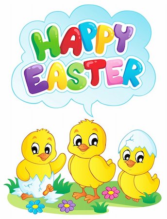 simsearch:400-05913687,k - Happy Easter sign theme image 5 - vector illustration. Foto de stock - Super Valor sin royalties y Suscripción, Código: 400-06081449