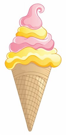 Ice cream theme image 3 - vector illustration. Stock Photo - Budget Royalty-Free & Subscription, Code: 400-06081453