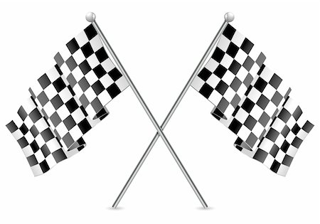 sport texture - Concept - Winner. Two Racing Checkered Flags Finish, isolated on white background, vector Stock Photo - Budget Royalty-Free & Subscription, Code: 400-06081483