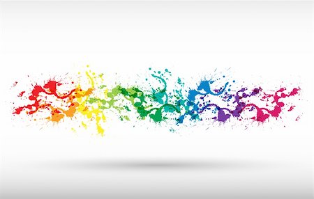 Color paint splashes. Gradient vector background Stock Photo - Budget Royalty-Free & Subscription, Code: 400-06081655