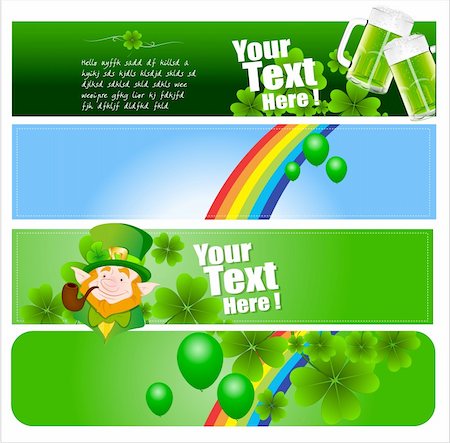 simsearch:400-04167000,k - Abstract Conceptual Design of Patrick's Day Ad Banners Foto de stock - Super Valor sin royalties y Suscripción, Código: 400-06081685