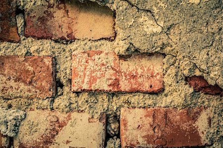 toned red brick wall grunge background or texture Foto de stock - Super Valor sin royalties y Suscripción, Código: 400-06081789