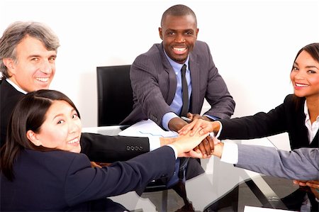 multi-ethnic team during a meeting Stock Photo - Budget Royalty-Free & Subscription, Code: 400-06081798