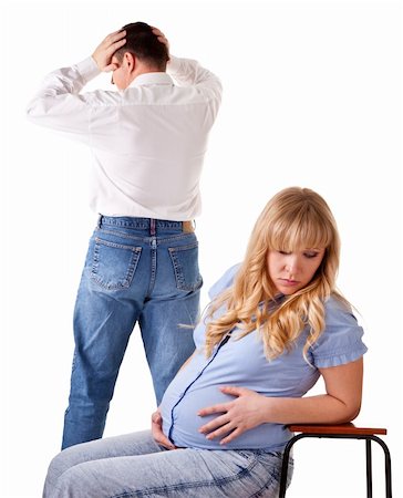 Family conflict. Man and pregnant woman are arguing. Stock Photo - Budget Royalty-Free & Subscription, Code: 400-06081999