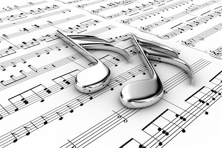 simsearch:400-06329491,k - Two musical note on a  background written notes Stock Photo - Budget Royalty-Free & Subscription, Code: 400-06082513