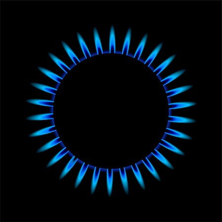 illustration of a blue gas flame from above Fotografie stock - Microstock e Abbonamento, Codice: 400-06082664