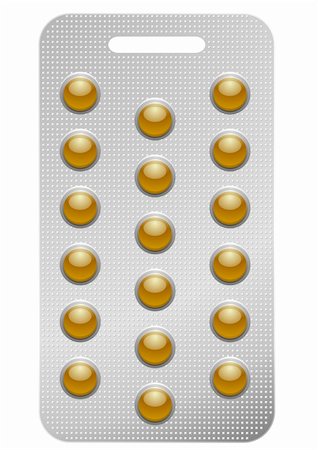 simsearch:400-05320068,k - illustration of a pack of round pills, isolated on white Photographie de stock - Aubaine LD & Abonnement, Code: 400-06082665