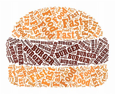 rosliothman (artist) - Burger Symbol text graphics and arrangement concept on white background Foto de stock - Super Valor sin royalties y Suscripción, Código: 400-06082789