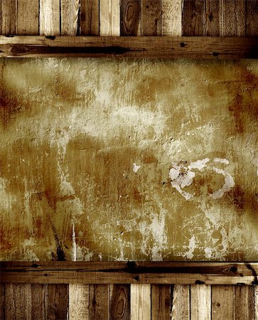 simsearch:400-05226208,k - Grunge background with wooden boards and stucco texture Foto de stock - Super Valor sin royalties y Suscripción, Código: 400-06083603