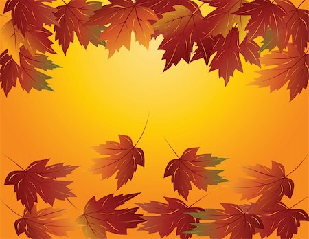 simsearch:400-06391236,k - Maple Tree Leaves Falling in Autumn Season Illustration Fotografie stock - Microstock e Abbonamento, Codice: 400-06094055